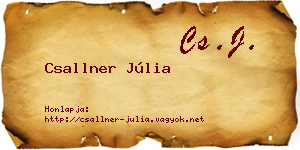 Csallner Júlia névjegykártya