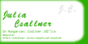 julia csallner business card